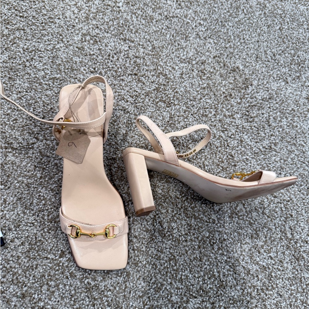 Elegant Cream Heeled Sandals